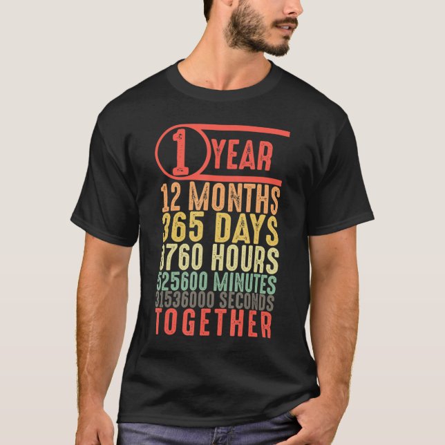 Camiseta Un año de regalo de primer aniversario de citas pa (Anverso)