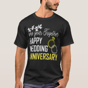 Camiseta Un año juntos Feliz Primer Aniversario Pareja A