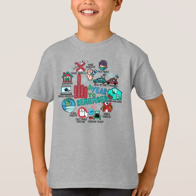 Camiseta un año para recordar; navidades en cuarentena de 2 (Anverso)
