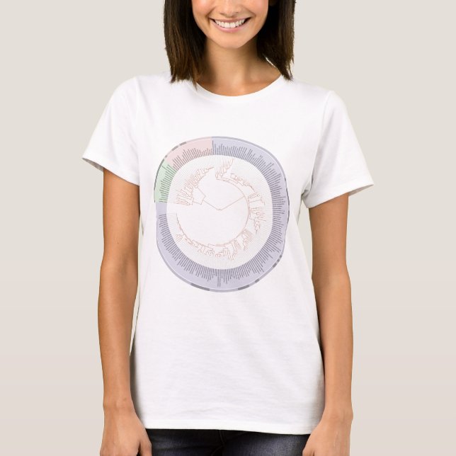 Camiseta Un árbol de la vida filogenético (Anverso)