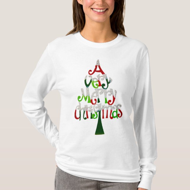 Camiseta Un árbol de navidad muy feliz (Anverso)
