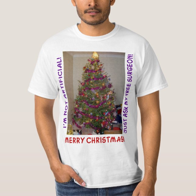 Camiseta Un árbol de Navidad real (Anverso)