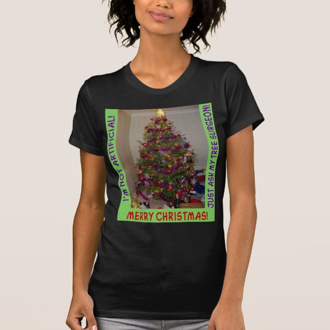 Camiseta Un árbol de Navidad real (Anverso)