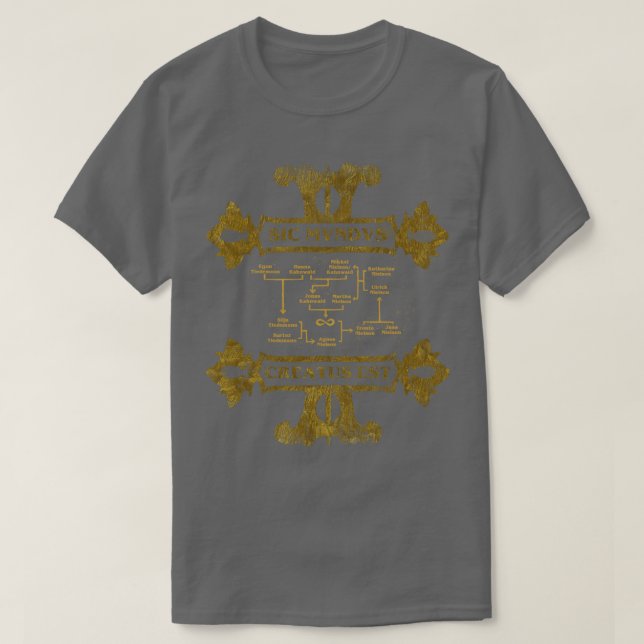 Camiseta Un árbol familiar oscuro (Diseño del anverso)