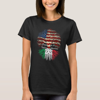 Camiseta Un Árbol Italiano De Bandera Estadounidense Orgull
