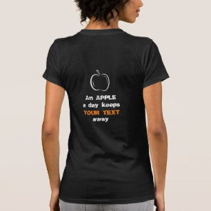 Camiseta Un arte de la línea blanca de Apple a un día