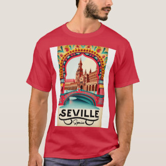 Camiseta Un arte de viajes vintage de Sevilla España TShirt