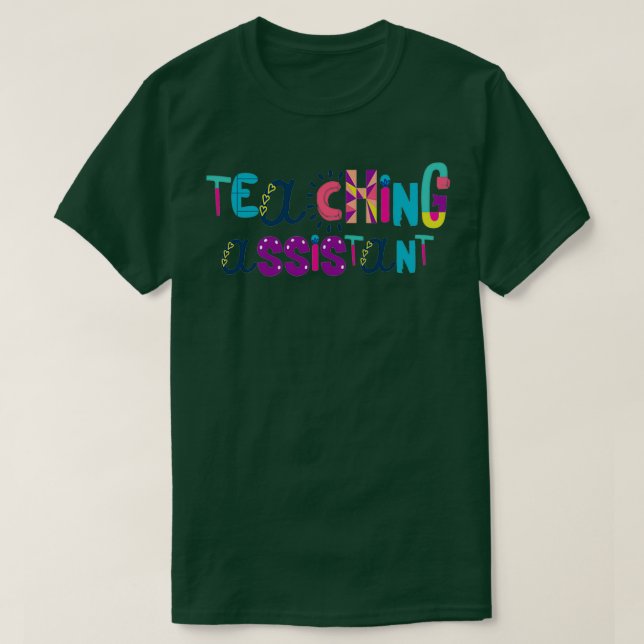 Camiseta Un asistente educador educacional da una idea de v (Diseño del anverso)