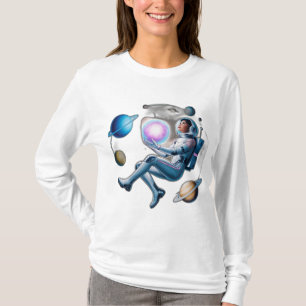 Camiseta Un asteroide flotante cubierto con un pequeño pueb