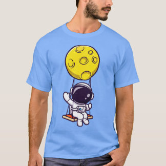 Camiseta Un Astronauta Aburrido Sobre La Luna Y El Carro De