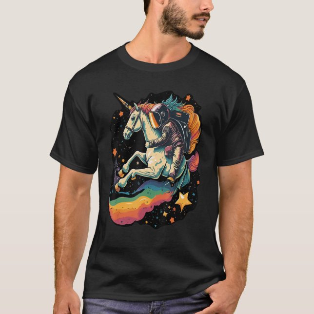 Camiseta Un astronauta astronauta de Guay montando un unico (Anverso)