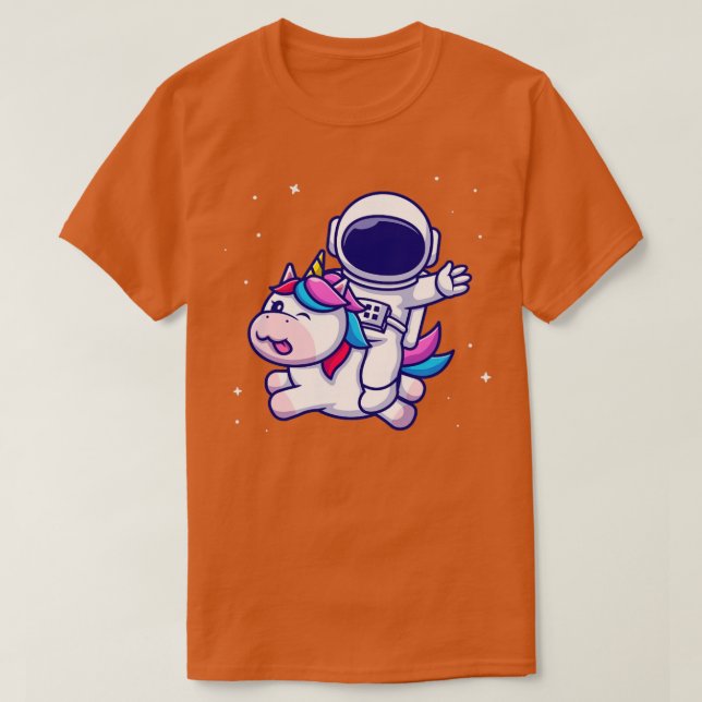 Camiseta Un astronauta que monta una Personalizado de unico (Diseño del anverso)