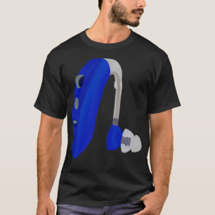 Camiseta Un audífono azul