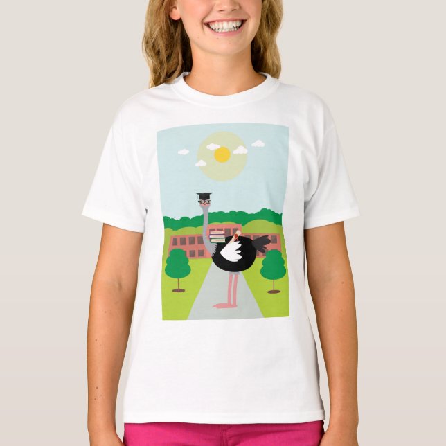 Camiseta Un avestruz educado (Anverso)