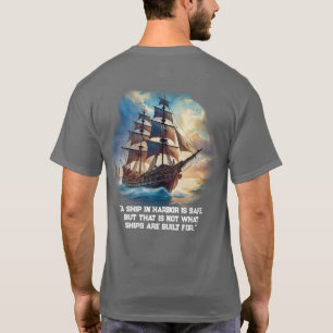 Camiseta "Un barco en el puerto es seguro,
