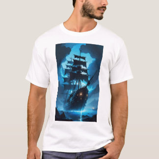 Camiseta un barco fantasma, un barco pirata, un barco brumo