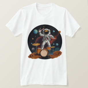 Camiseta Un baterista tocando su batería en Planet Drums