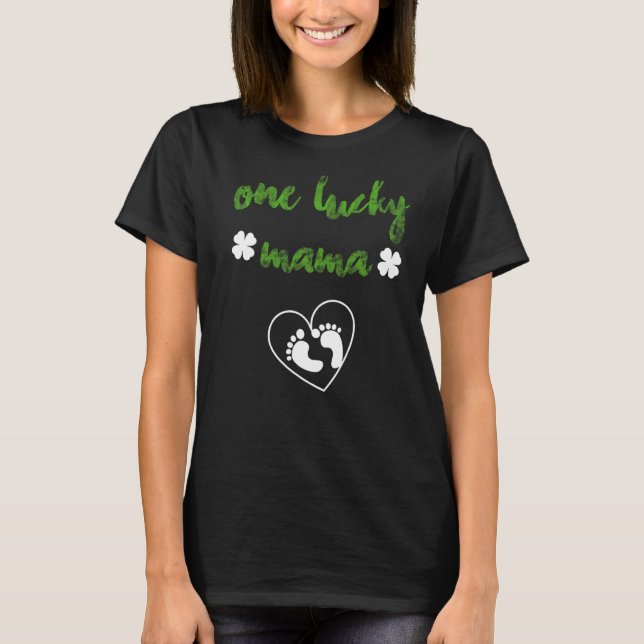 Camiseta Un Bebé Con Suerte Se Designa Para El Embarazo (Anverso)