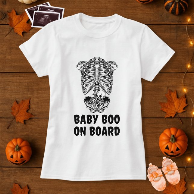 Camiseta Un bebé divertido a bordo Skeleton Maternity Hallo (Subido por el creador)