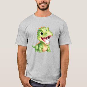 Camiseta Un bebé lindo Dinosaurio come un fiesta de Navidad
