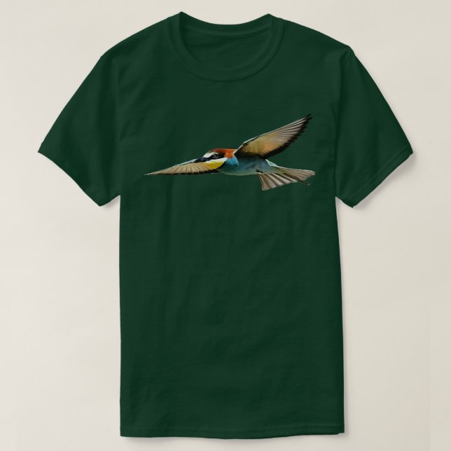 Camiseta Un BeeEater Europeo En Vuelo Cortado (Diseño del anverso)