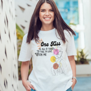 Camiseta Un beso es todo lo que se necesita para enamorarse