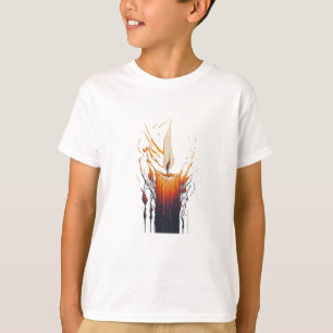 Camiseta Un boceto simple pero evocador de una llama de vel