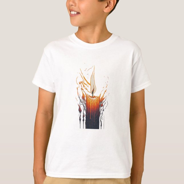 Camiseta Un boceto simple pero evocador de una llama de vel (Anverso)