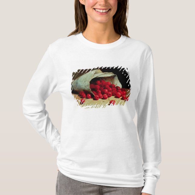 Camiseta Un bolso derramado de cerezas (Anverso)