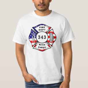 Camiseta Un bombero 9/11 nunca olvida 343