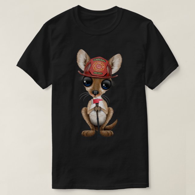Camiseta Un bombero canguro para bebés (Diseño del anverso)