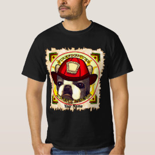 Camiseta Un bombero de Boston terrier