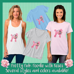 Camiseta Un Bonito divertido y un caniche rosado con camise