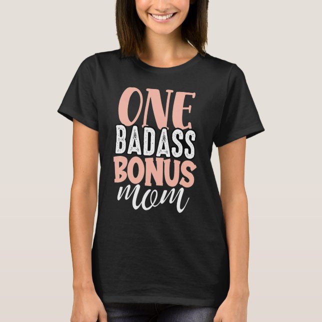 Camiseta Un Bono de Bastón Mamá, Stepmama Día de la Madre S (Anverso)