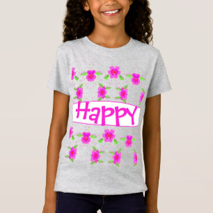 Camiseta Un brillante té feliz rosado