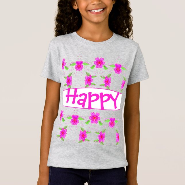 Camiseta Un brillante té feliz rosado (Anverso)