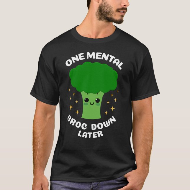 Camiseta Un Broc Mental Después De Cute Kawaii Broccoli (Anverso)
