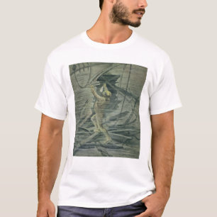 Camiseta Un buceador del mar profundo que mira las ruinas