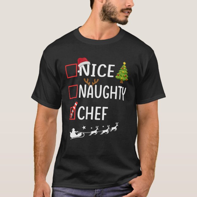 Camiseta Un buen chef Navidad Pajamas Funny Santa Cl (Anverso)