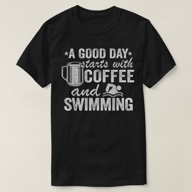 Camiseta Un Buen Día Comienza Con Café Y Un Famoso Baño S (Diseño del anverso)