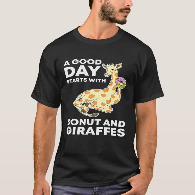 Camiseta Un Buen Día Comienza Con Donut Giraffe (Anverso)