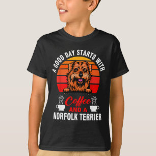 Camiseta Un buen día empieza con café y un norfolk