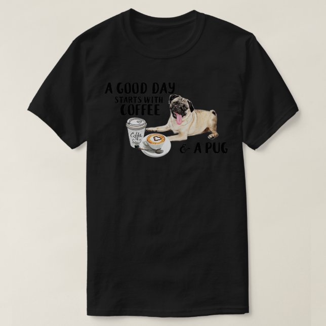 Camiseta Un buen día empieza con café y una taza (Diseño del anverso)