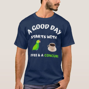 Camiseta Un buen día empieza con el café concure parrot amp