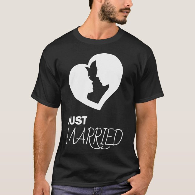 Camiseta Un buen humor casado para los hombres jóvenes (Anverso)