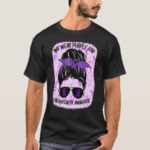 Camiseta Un Bun Desordenado Que Usamos Púrpura Para La Prem