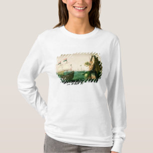 Camiseta Un buque mercante holandés de una costa rocosa