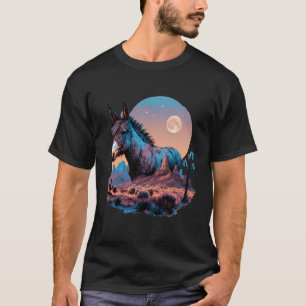 Camiseta Un burro colorido y realista sobre el humor natura