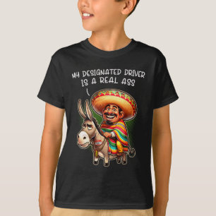 Camiseta Un Burro Gracioso Mi Conductor Designado Es Un Mex