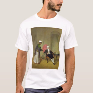 Camiseta Un caballero, posiblemente Guillermo Hickey, y su